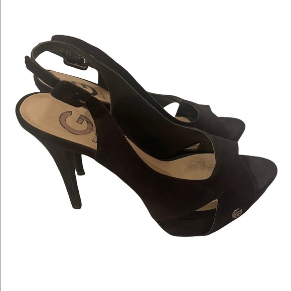Guess Black Stilleto Heel Suede Shoes - Picture 3 of 6